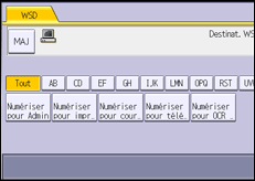 Illustration de l'écran du panneau de commande