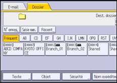 Illustration de l'écran du panneau de commande