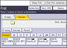 Illustration de l'écran du panneau de commande