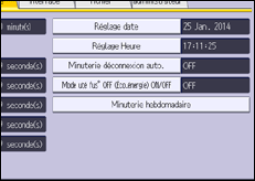 Illustration de l'écran du panneau de commande