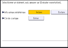 Illustration de l'écran du panneau de commande