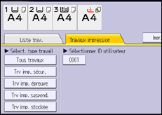 Illustration de l'écran du panneau de commande