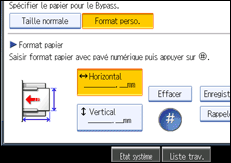 Illustration de l'&eacute;cran du panneau de commande.