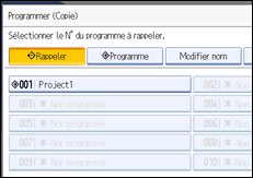 Illustration de l'&eacute;cran du panneau de commande.