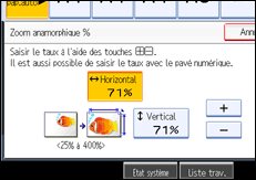 Illustration de l'écran du panneau de commande.