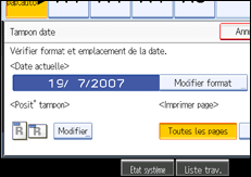 Illustration de l'&eacute;cran du panneau de commande.