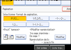 Illustration de l'&eacute;cran du panneau de commande.