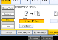 Illustration de l'écran du panneau de commande.