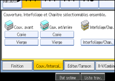Illustration de l'écran du panneau de commande.