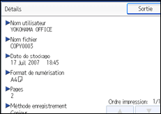 Illustration de l'&eacute;cran du panneau de commande.