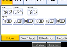 Illustration de l'&eacute;cran du panneau de commande.