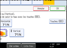 Illustration de l'écran du panneau de commande.