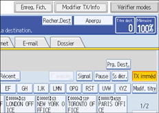 Illustration de l'&eacute;cran du panneau de commande