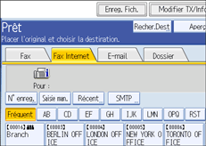 Illustration de l'&eacute;cran du panneau de commande