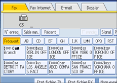 Illustration de l'&eacute;cran du panneau de commande