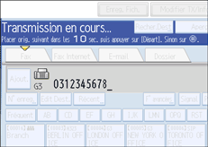 Illustration de l'&eacute;cran du panneau de commande
