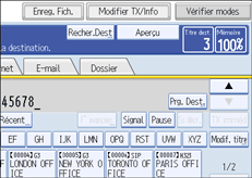 Illustration de l'&eacute;cran du panneau de commande