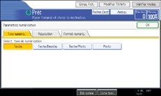 Illustration de l'&eacute;cran du panneau de commande