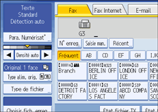 Illustration de l'&eacute;cran du panneau de commande