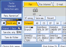 Illustration de l'&eacute;cran du panneau de commande