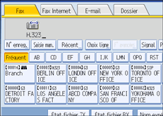 Illustration de l'&eacute;cran du panneau de commande