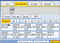 Illustration de l'&eacute;cran du panneau de commande
