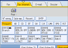 Illustration de l'&eacute;cran du panneau de commande