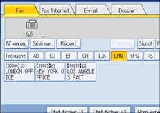 Illustration de l'&eacute;cran du panneau de commande