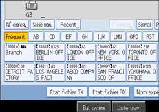 Illustration de l'&eacute;cran du panneau de commande