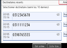 Illustration de l'&eacute;cran du panneau de commande
