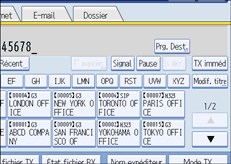 Illustration de l'&eacute;cran du panneau de commande