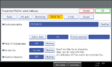 Illustration de l'&eacute;cran du panneau de commande