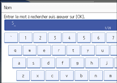 Illustration de l'&eacute;cran du panneau de commande