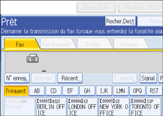 Illustration de l'&eacute;cran du panneau de commande