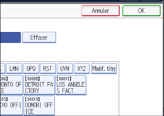 Illustration de l'&eacute;cran du panneau de commande