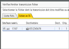 Illustration de l'&eacute;cran du panneau de commande