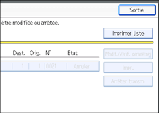 Illustration de l'&eacute;cran du panneau de commande