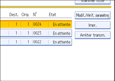 Illustration de l'&eacute;cran du panneau de commande