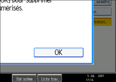 Illustration de l'&eacute;cran du panneau de commande