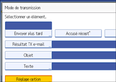 Illustration de l'&eacute;cran du panneau de commande