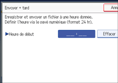 Illustration de l'&eacute;cran du panneau de commande