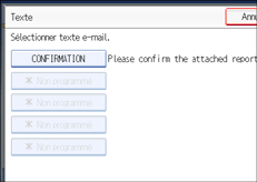 Illustration de l'&eacute;cran du panneau de commande