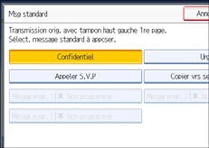 Illustration de l'&eacute;cran du panneau de commande