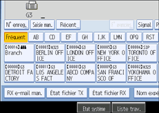 Illustration de l'&eacute;cran du panneau de commande