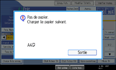 Illustration de l'&eacute;cran du panneau de commande