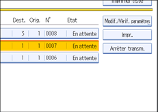 Illustration de l'&eacute;cran du panneau de commande