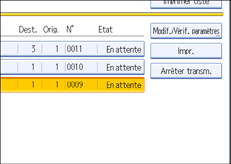 Illustration de l'&eacute;cran du panneau de commande
