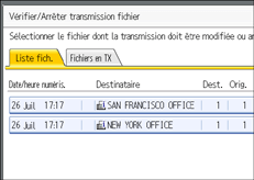 Illustration de l'&eacute;cran du panneau de commande