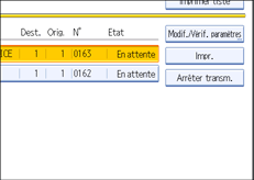 Illustration de l'&eacute;cran du panneau de commande