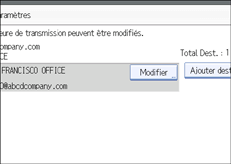 Illustration de l'&eacute;cran du panneau de commande